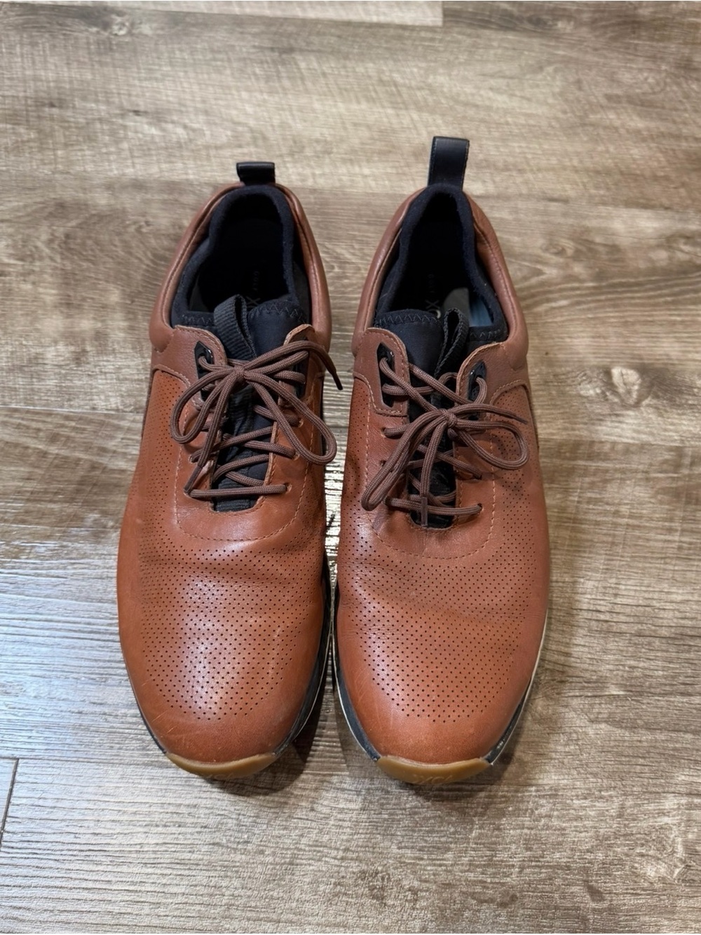 Johnston & Murphy XC4 H1-Luxe Hybrid Golf Shoes Men's 9M Brown Waterproof